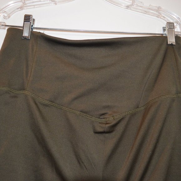 ShoSho (R) Women Green High Waist Pencil Leggings Belted Pockets Skinny Pants L - Picture 5 of 5